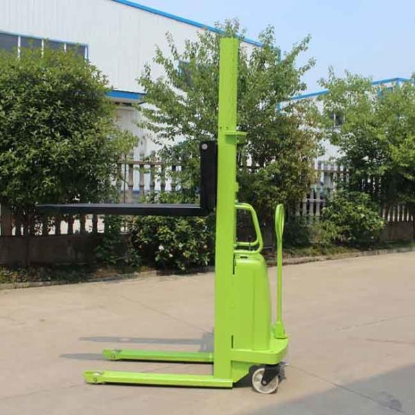 2 Stage 3m Mast Semi Electric Pallet Stacker 1T-2T Warehouse Pallet Jack