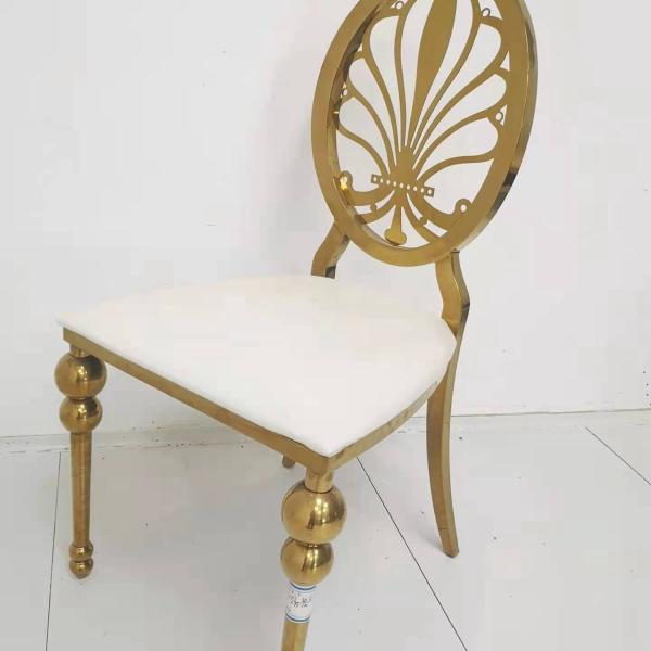 Silla de comedor de oro de lujo moderno de alta gama para sala de banquetes del hotel