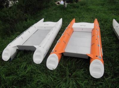 Environment Concerned Catamaran Fishing Boats , 500cm PVC Fabric Catamaran Power Boats