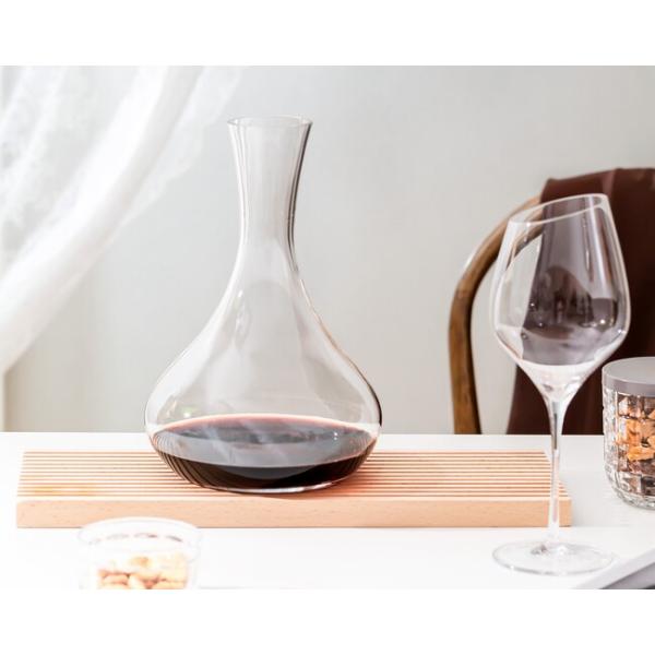 Modern Clear Glass Crystal Wine Decanter 1700ml 60oz Lead Free Mouth Blown