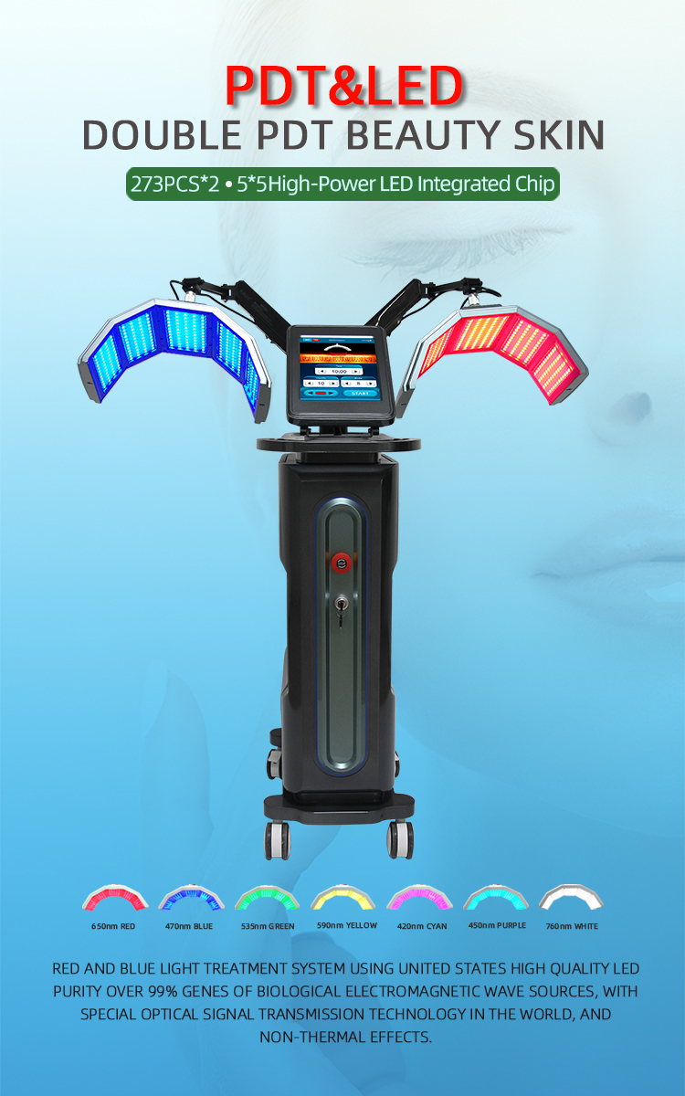 Double PDT 7 Color Skin Rejuvenation Scalp care Pdt Led Light Therapy Machine