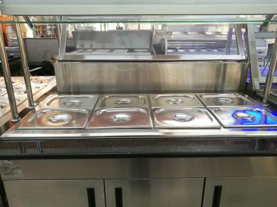 Marble Stainless Steel Catering Equipment Hot Food Unit Standing Bain Marie 1600*900*800+560mm