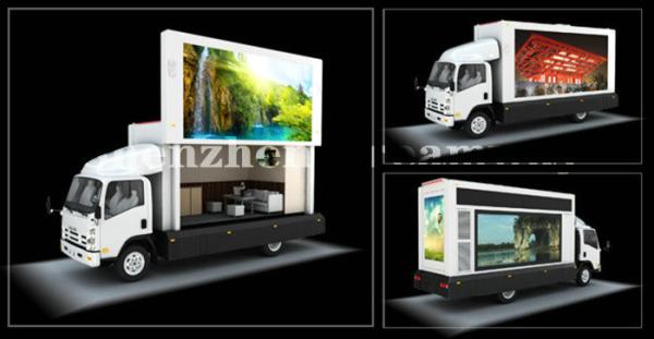 P10 Mobile Led Truck Advertising Screen , Outdoor Mounted Led Billboard HD 800Hz
