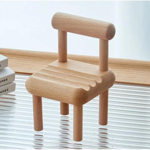 Mini porte téléphone de bureau en bois pour table, support de téléphone portable en bois