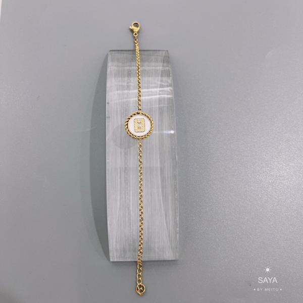 White Fritillary Jewelry Necklace Bracelet Anniversary Pendant Stainless Steel Jewelry