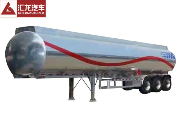 Mirror Surface Aluminum Alloy Fuel Tank Trailer With Bridgestone Tyre