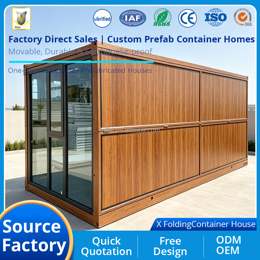 High Quality Easy Assembly 20ft Folding Container House Modular Container Unit Portable Site Office Prefab Dormitory Bathroom