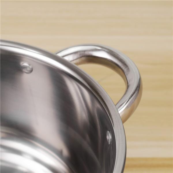 Wholesale 8pcs Soup Stock Pot Set Non Stick Stainless Steel 410 Pots Set with Lid