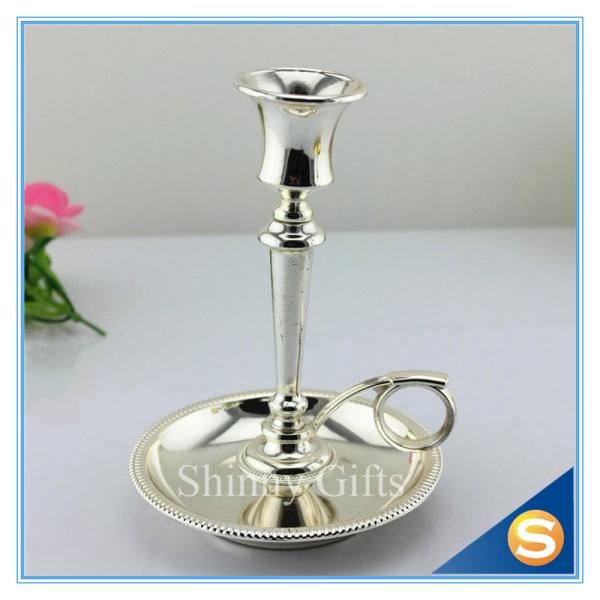 Shinny Gifts Factory Gold Plating Metal Candle holder Church Brass Candle Holder Metal Holders for Candle