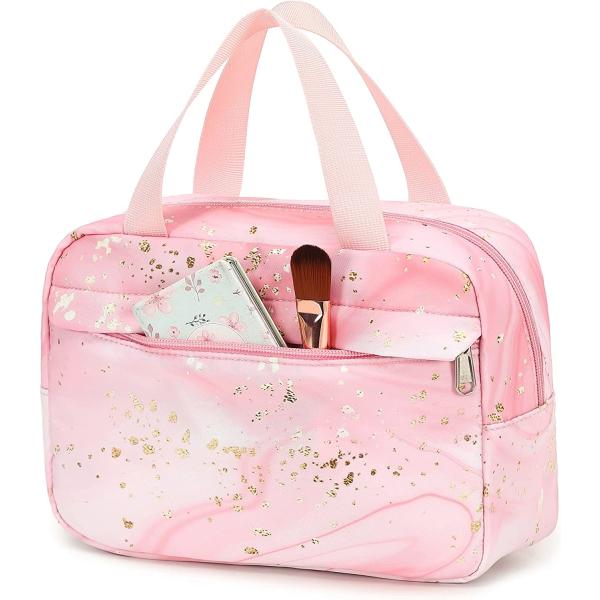 Makeup Bag for Women Girls Travel Cosmetic Tote Large Make Up Organizer Toiletry Bags Waterproof Zipper Pouch Purse