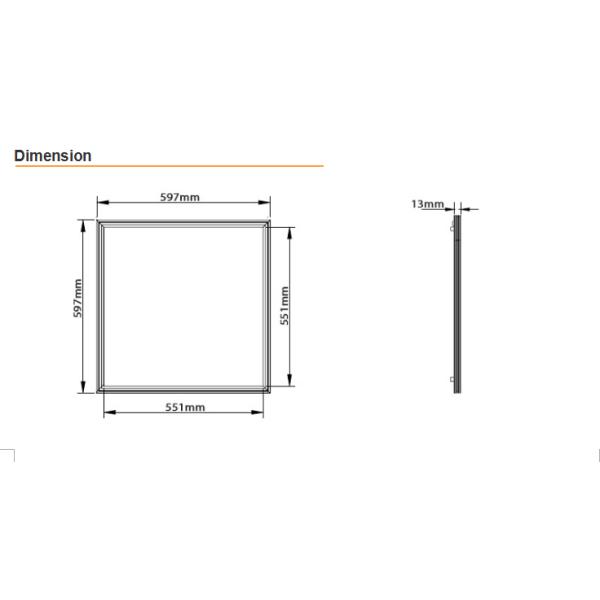 SMD 5630 Ultra Thin LED Flat Panel Lights For Warehouse Lighting High Lumen Ouput