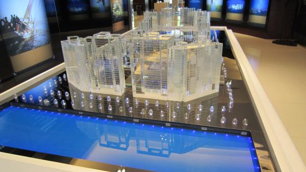 Transparent Architectural Scale Model Multi Building Scale Model For Real Estate