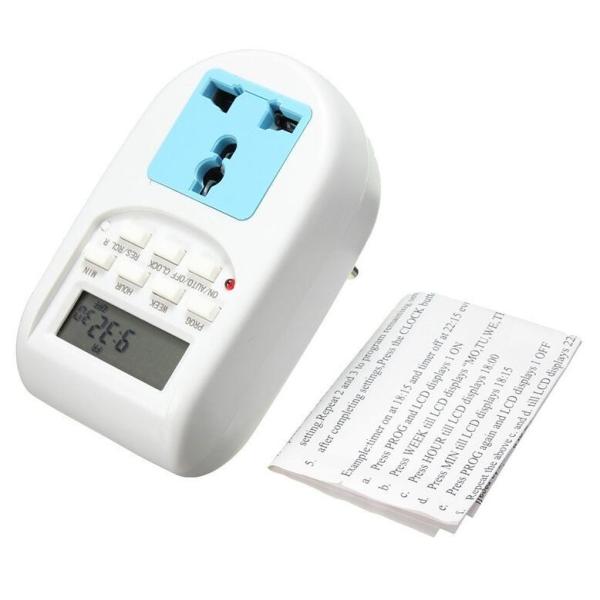 AL-06 24 Hours Timer 220V-240V 50/60Hz 2000W Digital Time Switch Timer With UK Socket and UK Plug