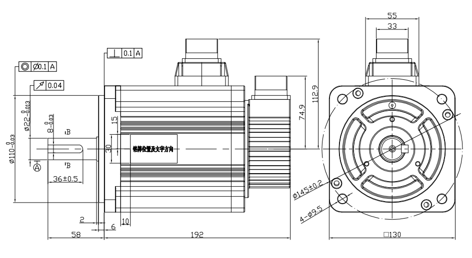 Мотор сервопривода 220v 2,2 Kw 2000 Rpm 9.55NM для машины ткани