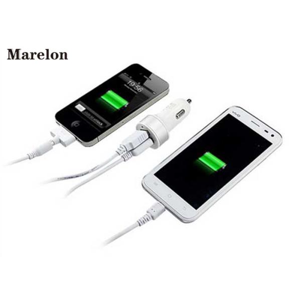 Dual USB Bluetooth Car Charger , Car FM Transmitter Intelligent IC Chip