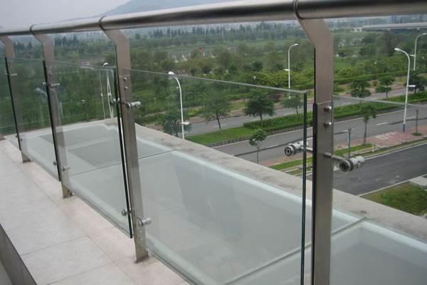 stainless steel glass fitting for balustrade, handrail railing post clamp
