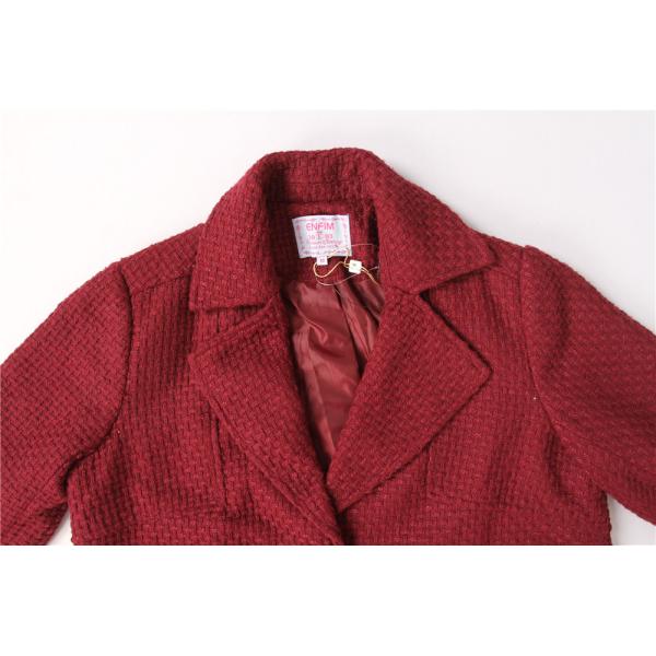 Stockpapa Autumn Winter Ladies Knit Burgundy Longline Blazer