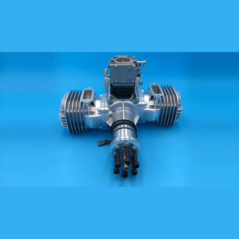 Hot DLE170 Aviation Model Gas Engine Dual Cylinder Two Stroke Side Exhaust Natural Air-Cooled CC Displacement for Drone