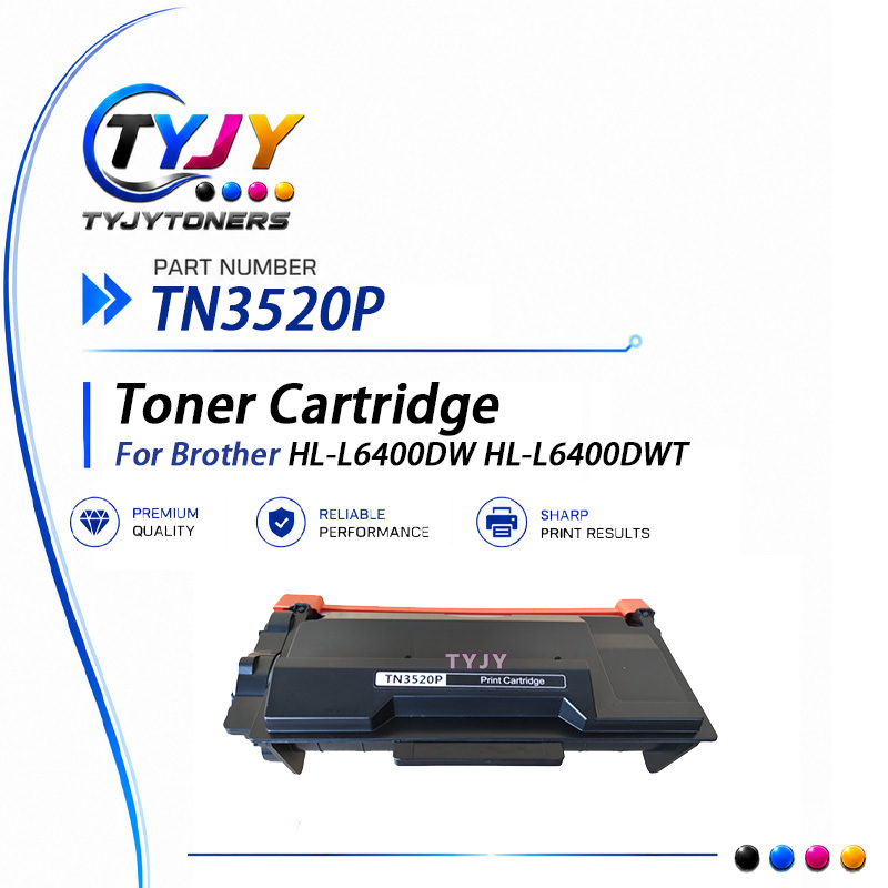 Compatible TN3520P Black Toner Fit Brother HL-L6400 Series Printer