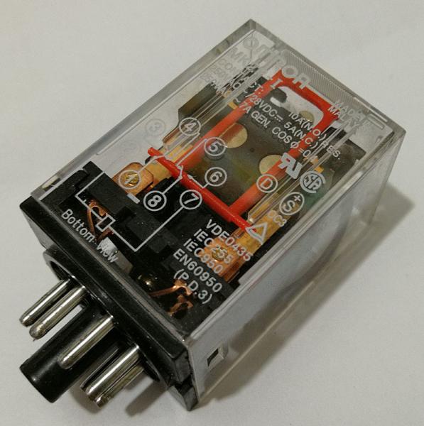 Relais MK2P-I-DC12V MK2P-I-12VDC - rond 10A (d'Omron Pin 8)