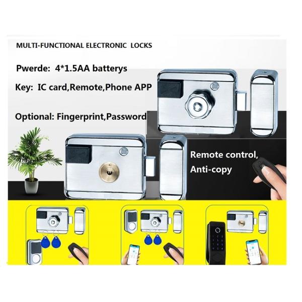 LY09 SMART electric remote control anti-theft outdoor metal door lock