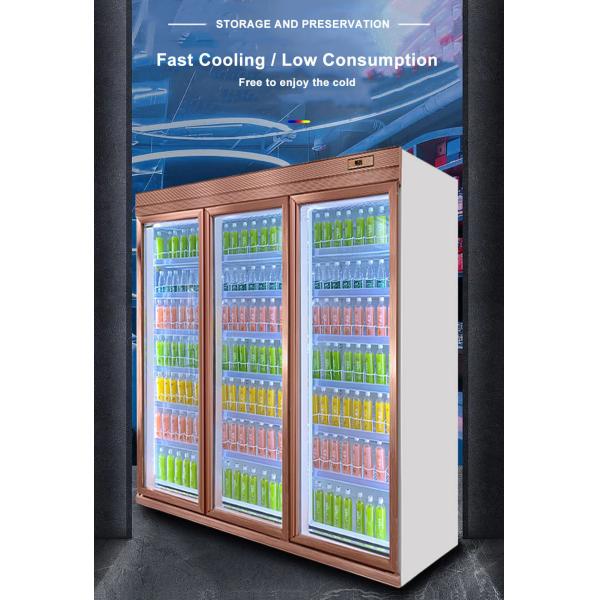 La fan que refresca el refrigerador comercial de la exhibición automático descongela con las puertas de oscilación