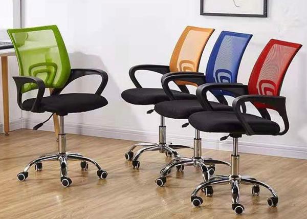 Green Fixed Armrest Mesh Office Swivel Chair