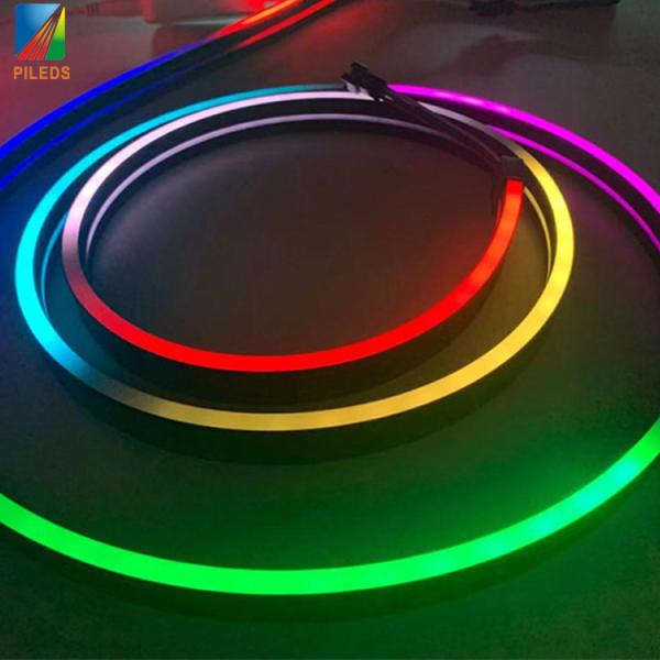 WS2811 LED Neon Strip , Black Color Silicone Neon Light Full RGB Color Temperature