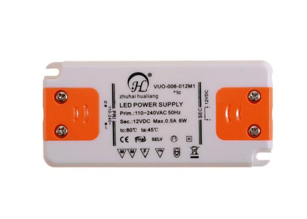 Constant Voltage LED Strip Power Adapter 500mA 60HZ ABS Plastic Cover
