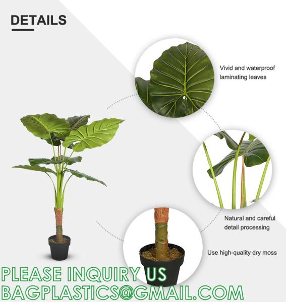 Artificial Plants 15 Inch Artificial Dripping Guanyin Tree Faux Plants Décor Indoor Outdoor,Fake Plastic Plants