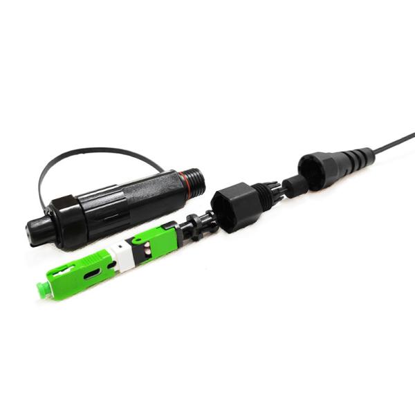 Le connecteur rapide imperméable FTTH d'Assemblée de champ IP68 interface le connecteur rapide de Sc de câble