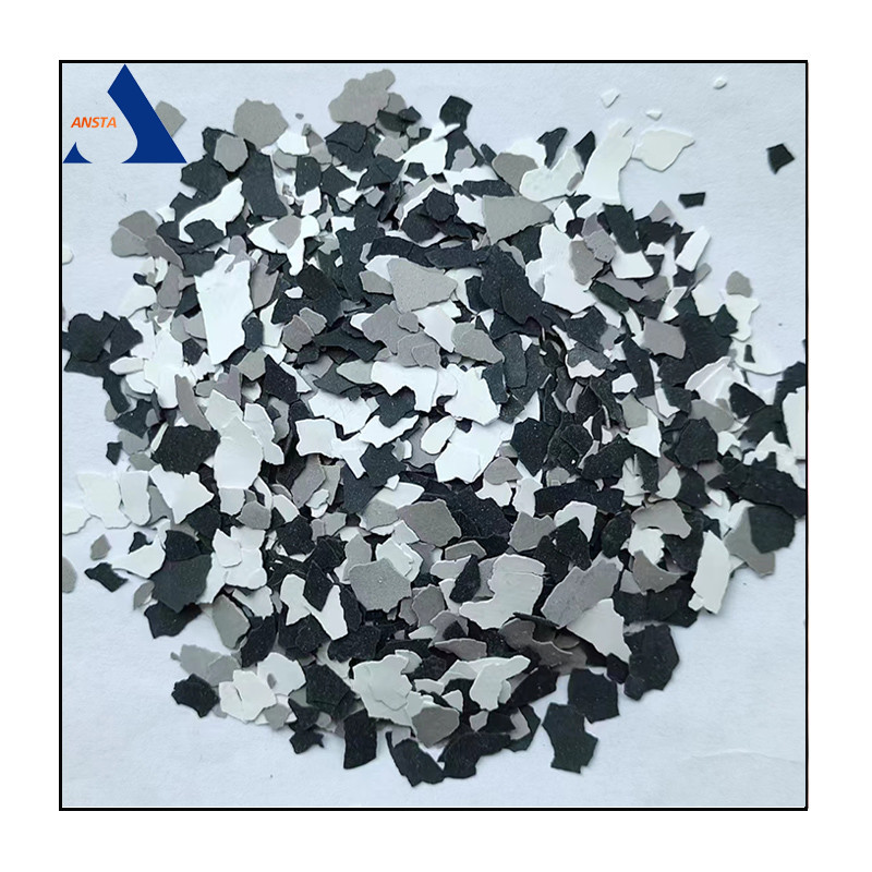 3-5mm Vinyl Flake Chips 3-5mm for Epoxy Floor Paint Spray Application Method