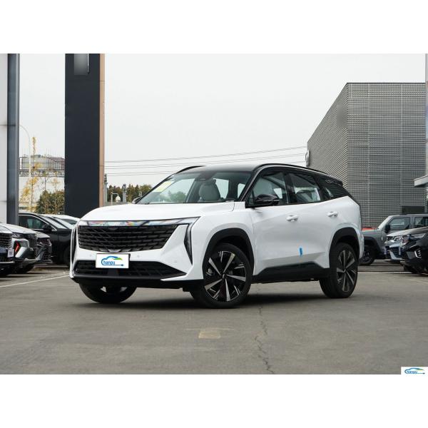 Discover the Gas-Electric Hybrid Boyue L Compact Car by Geely with Dark Interior Color