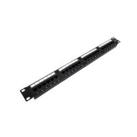 Panneau de patch de réseau 1U noir pour les compatibilités Cat5e/Cat6/Cat6a/Cat7 Certifié RoHS/UL/CE
