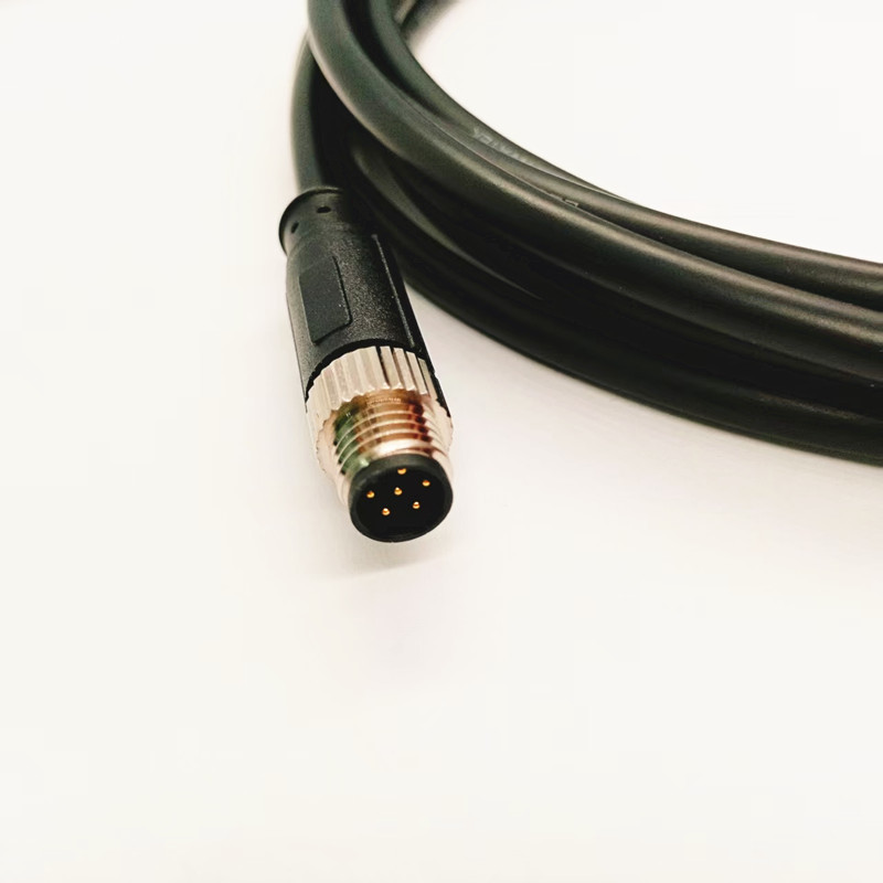 M8 Series Circular Connector 6 Pin Cable Assembly Male-female Industrial Design Signal Transmission Cable