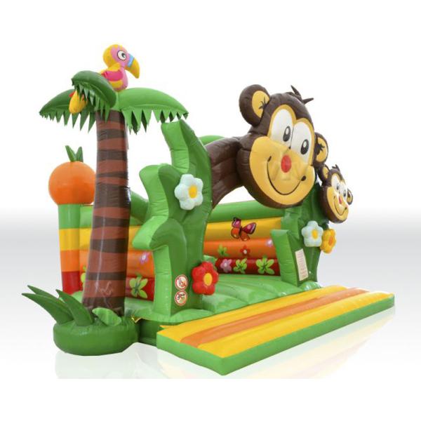 Le thème tropical de safari badine les Chateaux pleins d'entrain Gonflables de château de singe commercial