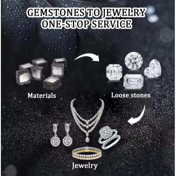 0.5ct 1ct 1.5ct 2ct 3ct Белый свободный мойсанитовый бриллиант HPHT CVD Лабораторный взрослый бриллиант