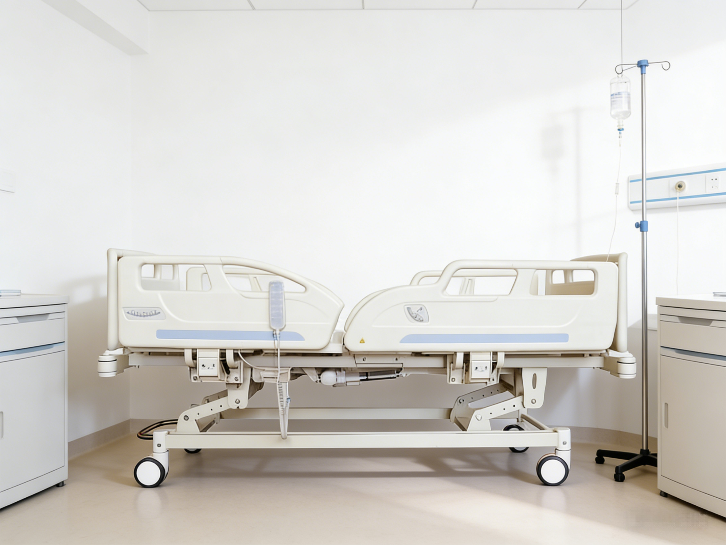 DH-II-B Five-Function Electric Bed with Full-Coverage Guardrails 125mm Silent Casters