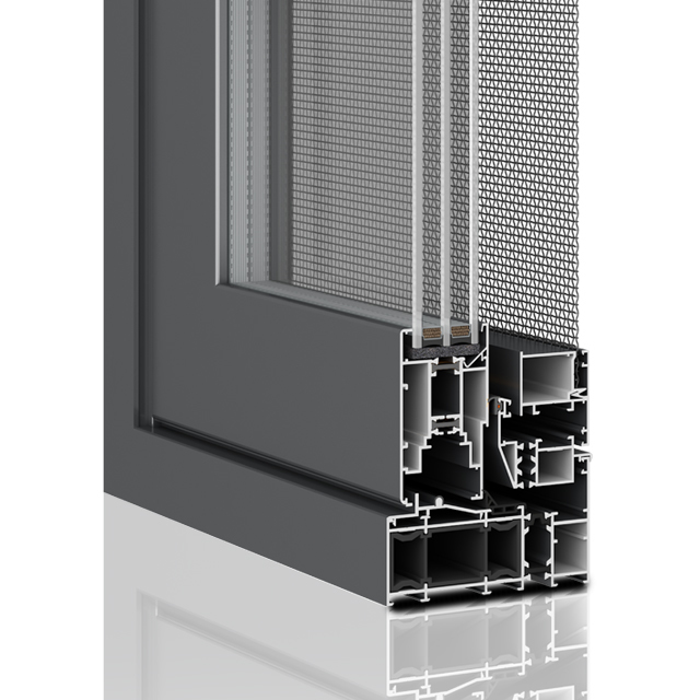 Sound And Thermal Insulation 1.8mm Aluminum Sliding Glass Window Easy Installation