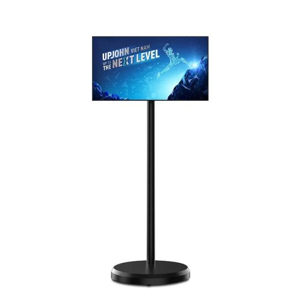 MJK 21.5 Inch Mobile Tablet PC Battery Rotatable Touch Screen Monitor Android 15 Smart Display Digital Signage and Displays