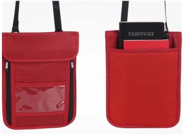 Multi Colored Promotional Nylon Wallets With Detachable Neck Strap