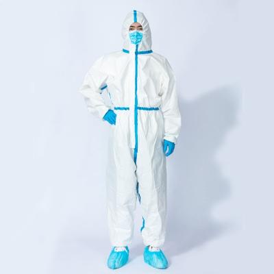 Breathable Waterproof Disposable Protective Coverall In Microporous Fabric