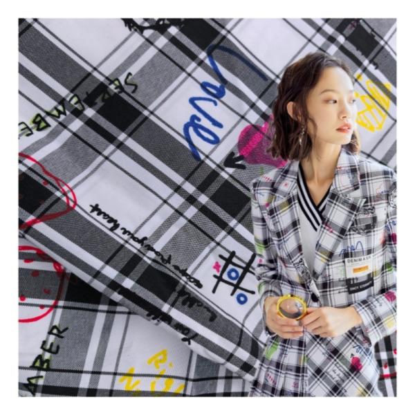 Good Quality Plaid Fabric High-Quality Printing for Statement Spring Apparel