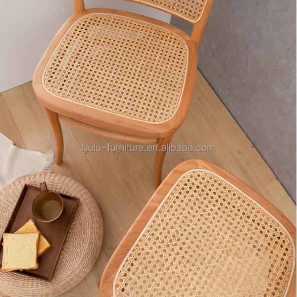 Home Furniture Wooden Rattan Dining Chair with Modern Design