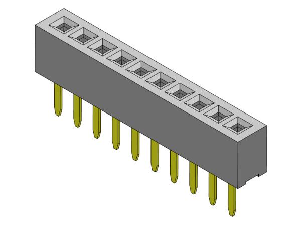 Female Header Connector 1.00mm Single Row Straight Type 1*2PIN To 1*40PIN H=2.10mm