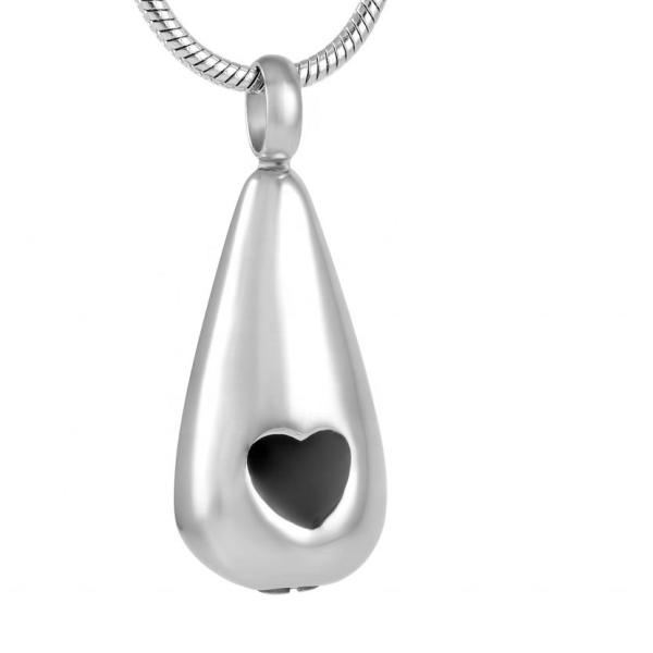 Water Drop Design Decoration Pendant Cremation Urn for Ashes Plating 18K Gold Plated