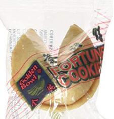 Еда Mygou пшеницы закуски изготовленных на заказ удачливых печений с предсказанием сладкая