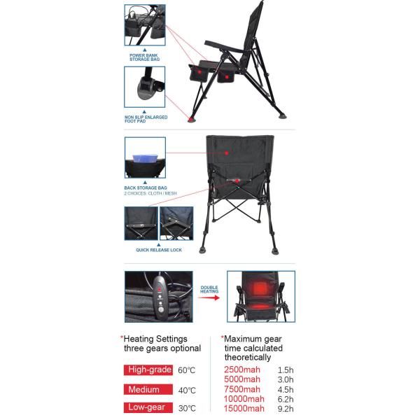 Outdoor Folding Heated Chair