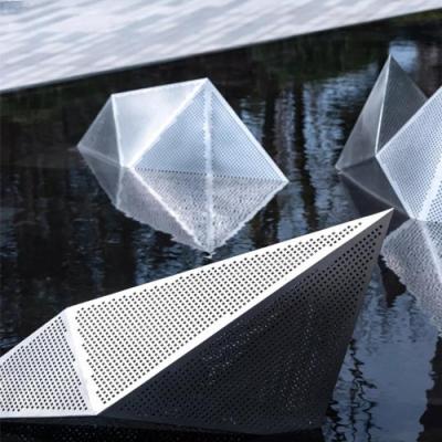 Abstract Modern Decorative Metal Sculpture Rectangular For Public Art