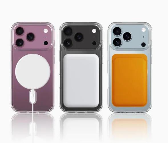 iPhone 17 Pro Max MagSafe Caso claro PC + TPU Híbrido a prueba de golpes